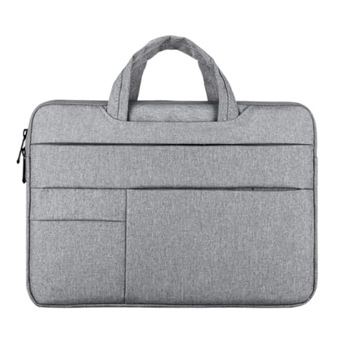 DAOFEUK Wasserabweisende Universal-Laptop-Tasche, 11, 12, 13, 14, 15, 15,6 Zoll, Notebook für Computer, Handtasche, Aktentasche, Reisetasche (Hellgrau, für 33 cm) von DAOFEUK