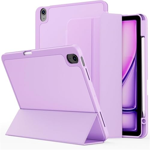 DASEB Für IPad 2024 Air13/2024 Pro 13/2024 Pro11 Schutzhülle Tablet Fall Mit Stift Slot(Light Purple,2024 air13) von DASEB