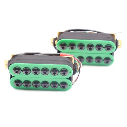 Instrumente Pickup Accessories 1 Satz Doppelspulen-Pickup-Gitarrensteg und -Hals für LP-Gitarre(Green) von DAYKET