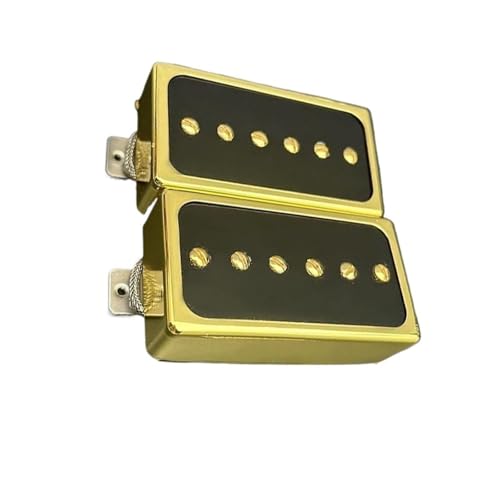 Instrumente Pickup Accessories Single Coil Pickup Humbucker Größe Weiß Kupfer Basepalte für LP Style Gitarre Chrom/Gold Alnico 5(Gold 1 set) von DAYKET