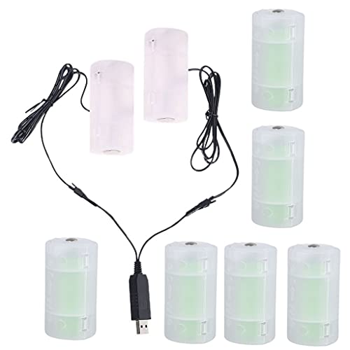 DAYnagh 1,1 m USB auf 1,5 V 3 V 4,5 V 6 V D-Zellen-Batteriekabel für Lampen, Spielzeug, Taschenlampen, als Warmwasserbereiter und mehr von DAYnagh