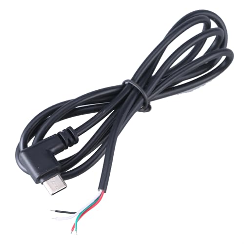 DAYnagh USB-Stromkabel, gerader Kopf, 90°-Stecker auf 4-poligen blanken Kabel, Ladekabel, für 5-V-USB-Geräte, Reparatur von DAYnagh