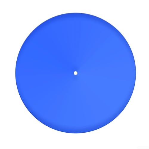 DAZZLEEX Acryl-Plattenspieler-Slipmat, verbesserte Klangqualität, Vinyl-Schallplattenzubehör, Acryl-Plattenspieler-Rutschmatte, Durchmesser 30,5 cm (transparentes Blau) von DAZZLEEX