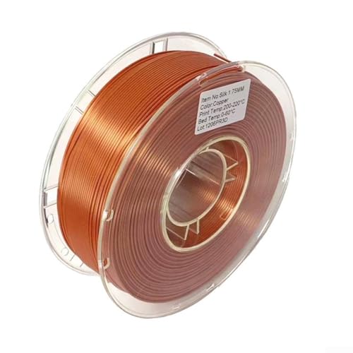 Silk Finish für PLA-Filament 1, 75 mm, für verschiedene künstlerische Projekte, für die meisten FDM-Drucker, Leistung während des Druckens (rotes Kupfer) von DAZZLEEX