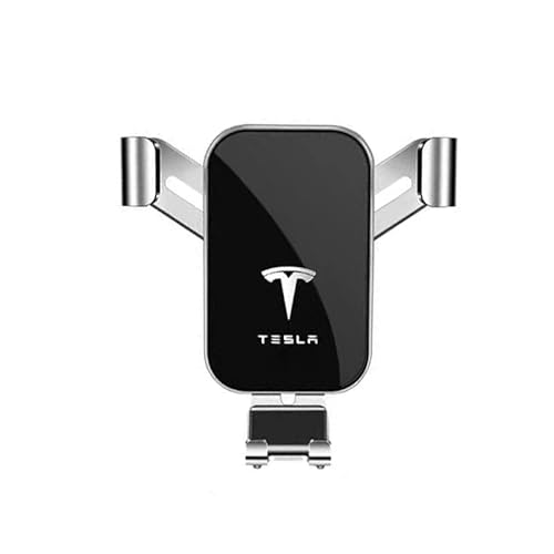 DAliusha Handyhalterung Auto für Tesla Model X 2015-2023, KFZ Handyhalter Lüftungsschlitze 360° Drehbar Einstellbare Handy Autohalterung Smartphone Halterung Zubehör,B-Silver von DAliusha