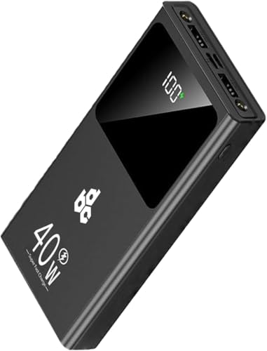 Powerbank DBC 23500 mAh, tragbares Ladegerät Fast Charge mit LED-Taschenlampe & Display 40 W QC 4.0 & PD 3.0 USB C Ein- und Ausgänge für iPhone Samsung Huawei Xiaomi, Modell: 1260110 von DBC