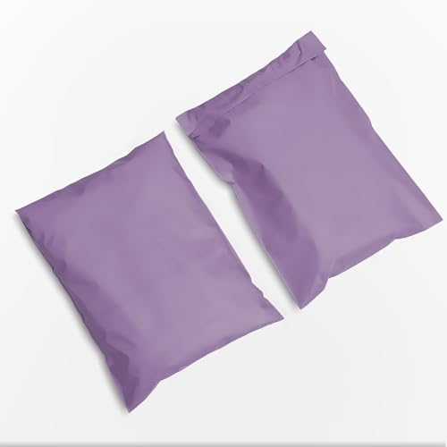 Farbige Versandtaschen, Versandtaschen, Polyethylen, flexible Pakettaschen mit selbstschließendem Verschluss, leicht (35 x 45 cm) (Violett, 1000 Stück) von DC VOLTAGE