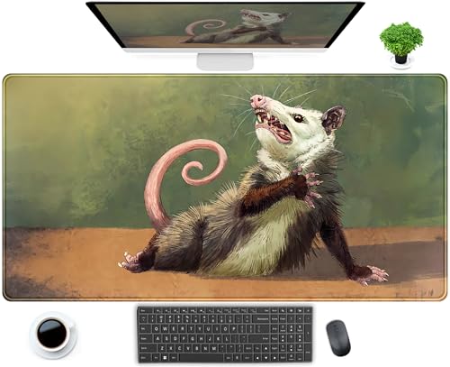 Niedliches Kawaii-Anime-Mauspad, Cartoon-Design, XXL, großes Gaming-Mauspad mit genähten Kanten, cooles Computer-Laptop-Tastatur-Mauspad, 80 x 40 cm, rutschfeste Gummiunterseite, Mauspad für von DCJJM