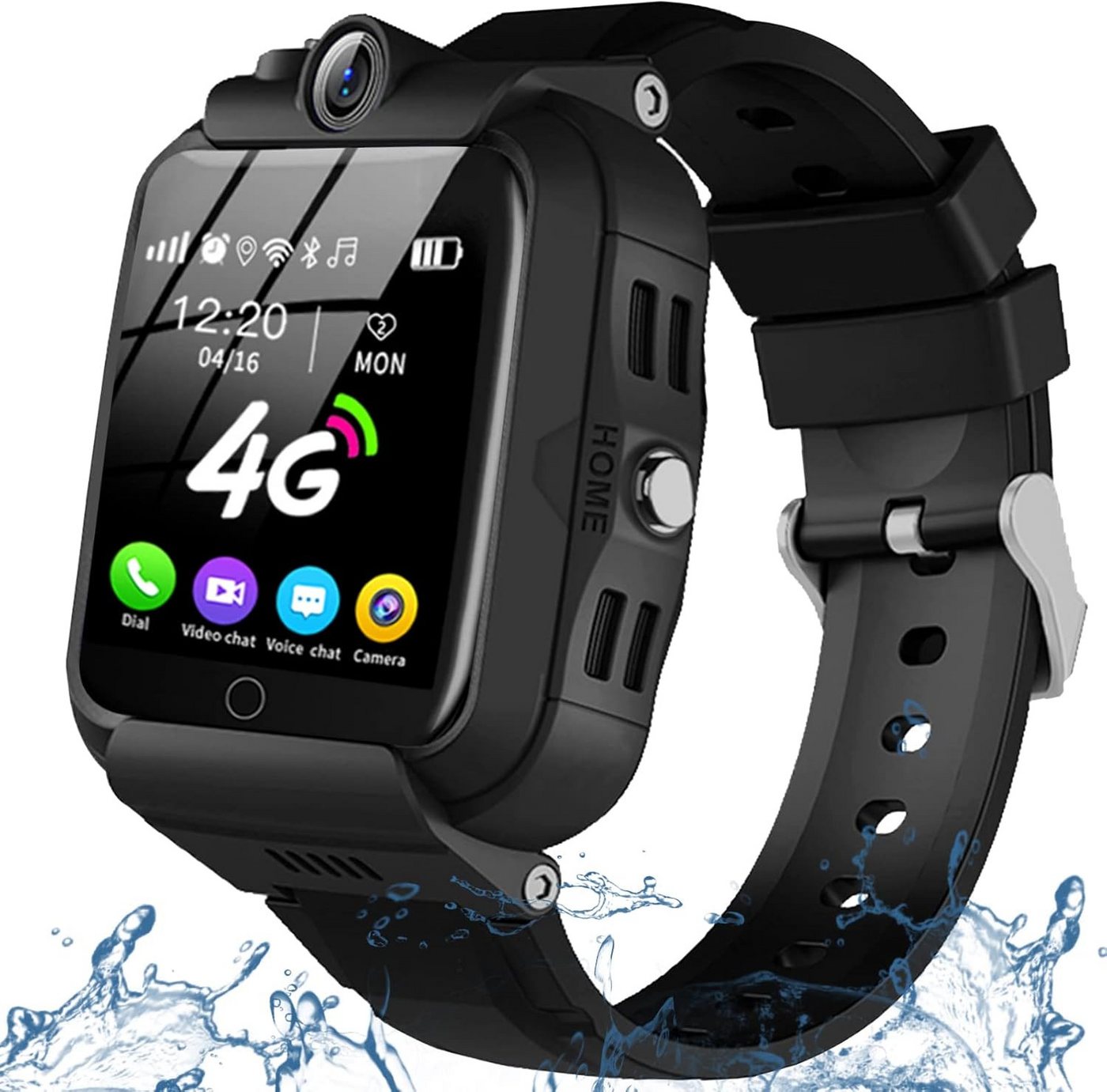 DDIOYIUR GPS, Kinder Intelligente Schrittzähler Smartwatch (1,54 Zoll, Andriod iOS), mit WiFi,SMS,Anruf, Sprach&Video Chat, Bluetooth,Wecker,Lehrplan von DDIOYIUR