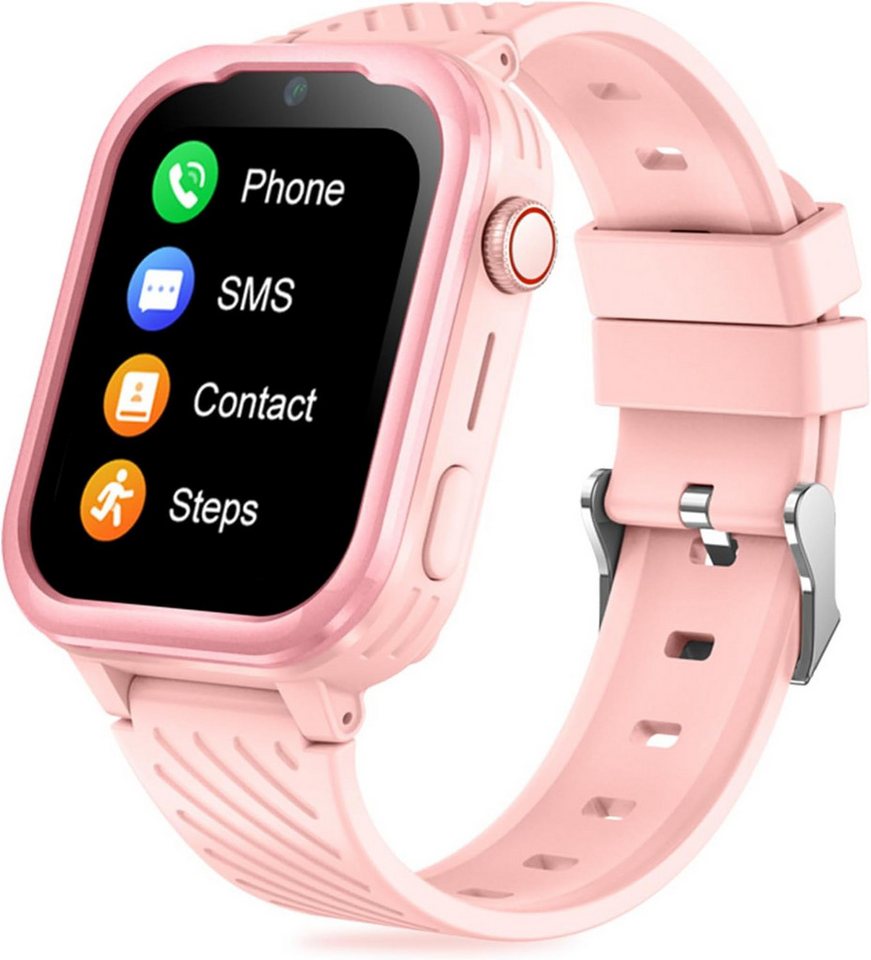 DDIOYIUR Smartwatch (1,83 Zoll, Android iOS), 4G Kinder mit GPS und Telefon Kinder mit WiFi, Videoanruf 2 Kamera SOS von DDIOYIUR