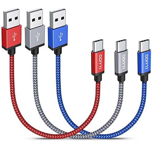 USB C Kabel Kurz 30cm, 3A Schnellladekabel USB A auf USB C Nylon Ladekabel Kurz für iPhone 15/15 Pro, Samsung Handys, Android Auto, Zigarettenanzünder USB Adapter, Power Bank USB C Kabel Kurz 30cm, 3A Schnellladekabel USB A auf USB C Nylon Ladekabel Kurz für iPhone 15/15 Pro, Samsung Handys, Android Auto, Zigarettenanzünder USB Adapter, Power Bank von DDIYYI