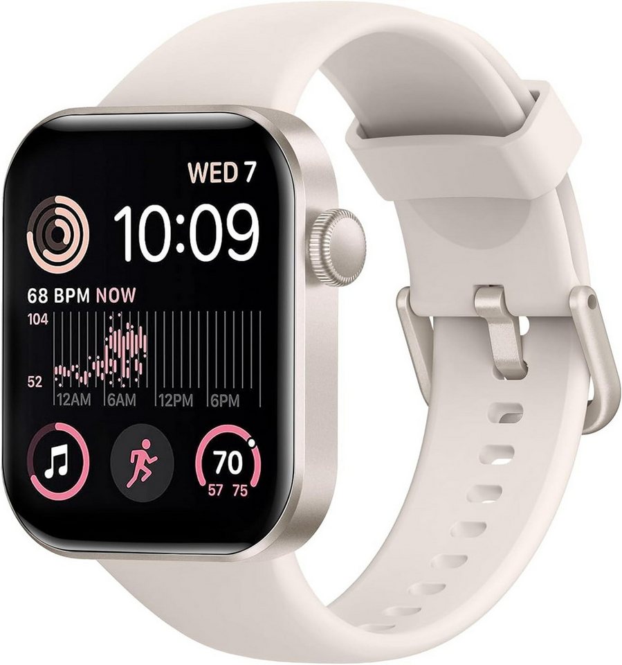 DDXCAW mit Telefonfunktion/Message Reminder, 140+ Sportmodi Fitnessuhr IP68 Smartwatch (1,85 Zoll, Android, iOS), Herzfrequenzmonitor/Schlafmonitor Schrittzähler von DDXCAW