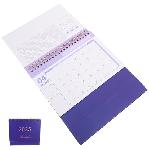 DEARMAMY Spiralbindungskalender Volljahreskalender Büro kleiner Kalender Tischkalender 18 Monate Wandkalender von DEARMAMY