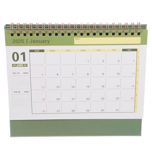 DEARMAMY Spiralbindungskalender Volljahreskalender Büro kleiner Kalender Tischkalender 18 Monate Wandkalender von DEARMAMY