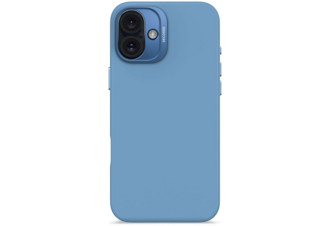 DECODED Smartphone-Hülle Decoded AntiMicrobial Silicone Backcover für iPhone 16 Plus Light Blue von DECODED