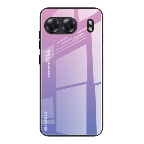 DEDUX Hülle für OnePlus Nord 4 5G Handyhülle, Hülle Farbverlauf Glas und TPU Schutzhülle Case Cover für OnePlus Nord 4 5G (Violett) von DEDUX