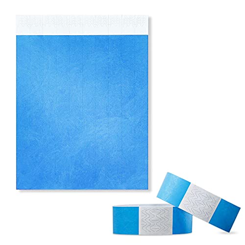 100 Stück Einlassbänder, Wasserfeste, Partybänder, Eintrittsbänder zur Kontrolle und Sicherheit bei Veranstaltungen und Events 19 x 255mm (Blau) von DEEDPF