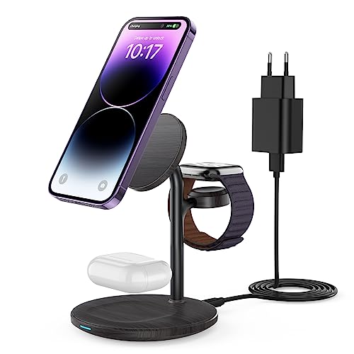 3 in 1 ladestation Apple Watch und iPhone,Induktive Ladestation Kompatibel mit iPhone iPhone 15 14 13,iWatch Ultra 2/1,Series 9,Kabellos Ladegerät,AirPods 3/2/Pro 3 in 1 ladestation Apple Watch und iPhone,Induktive Ladestation Kompatibel mit iPhone iPhone 15 14 13,iWatch Ultra 2/1,Series 9,Kabellos Ladegerät,AirPods 3/2/Pro von DEESOOCO