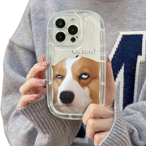 DEEYIN iPhone 15 Hülle Funny Corgi Muster Handyhülle für iPhone 15 12 11 13 14 PLUS PRO MAX Transparent Backcover von DEEYIN