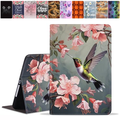 DEHJYYIJUY Schutzhülle für Samsung Galaxy Tab S9 FE 5G 10,9 Zoll & Galaxy Tab S9 11 Zoll (2023) – Slim PU Leder Folio Smart Cover mit Auto Wake/Sleep, Kolibri Blumen von DEHJYYIJUY