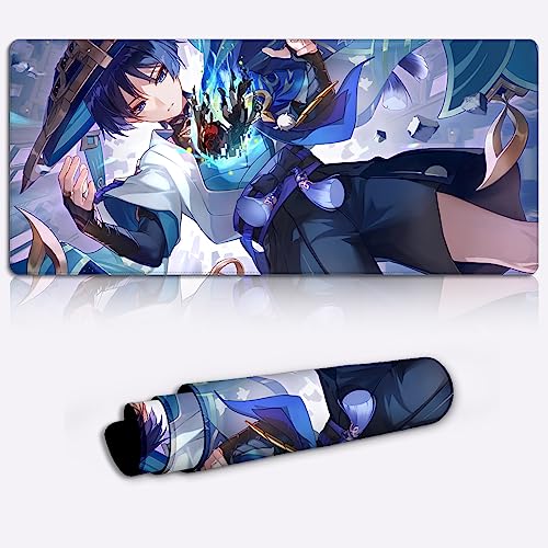 DEHUA Mouse Combo Pad XXXL Genshin Impact Personalizzato Extended Wanderer Extra Large Gaming Mouse Pad personaggio del gioco (15.7x35.4x0.15) von DEHUA