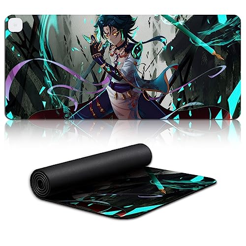 Warm Full Desk Mousepad XXL Genshin Impact Xiao Keyboard Desk Mat personaggio del gioco Mouse Pad Large (33x80cm) Con 3 modalità di riscaldamento von DEHUA