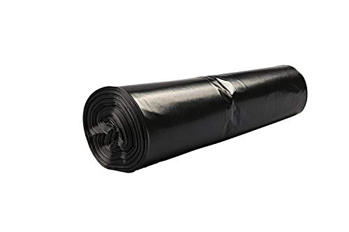 Abfallsäcke aus Recycling-LDPE 120 l, schwarz, 10 Stück/Rolle von DEISS