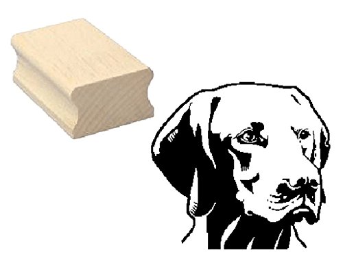 Stempel Holzstempel Motivstempel « VIZSLAV KOPF » Scrapbooking - Embossing Kinderstempel Tierstempel Hund Ungarischer Vorstehhund Haustier Jagdhund von DEKOLANDO