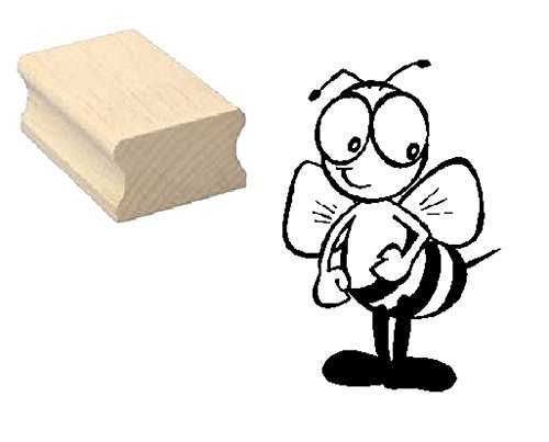 Stempel Holzstempel Motivstempel « süße BIENE » Scrapbooking - Embossing Kinderstempel Tierstempel Imker Honig von DEKOLANDO
