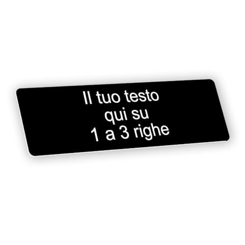 Personalisierbares Schild mit Gravur, selbstklebend, für CIN – Schwarz – Format 20 x 6,5 cm von DELTA-SIGNALETIQUE.COM