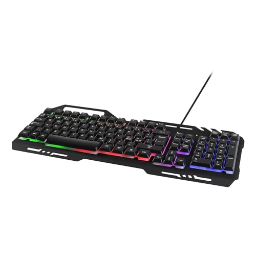 DELTACO Gaming Tastatur UBS Keyboard RGB-Hintergrundbeleuchtung, Nordisches Layout (QWERTY), Anti-Ghosting mit 6 Tasten, Membranschalter von DELTACO