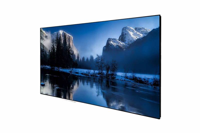 Rahmenleinwand DELUXX Cinema Slimframe Darkvision Kontrastleinwand - 110 Zoll (243 x 136 cm) von DELUXX