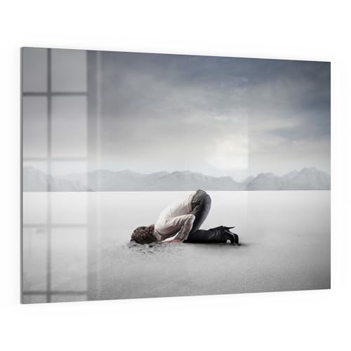 DEQORI Glas-Magnettafel | 120x90 cm cm groß | Motiv "Verlorene Reflexion" | Memo-Board aus Glas | Magnetboard inkl. Magnete, Stift & Tuch für Küche & Büro | Tafel magnetisch & beschreibbar von DEQORI