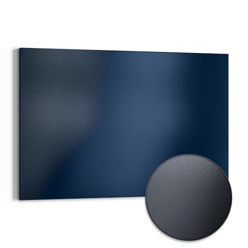 DEQORI Metall Magnettafel | 90x60 cm cm groß | "Unifarben - Dunkelblau" | Whiteboard für alle Magnete | Magnetboard Wand-Tafel für Küche & Büro | Design Magnetwand Pinnwand magnetisch von DEQORI