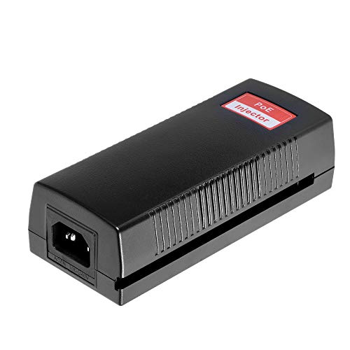 Dericam Poe Injector Adapter, 10,100 Mbit pro Sekunde, einzelner Fast Port PoE Power Over Ethernet Injector für Poe Geräte, IP Kameras, drahtlose APs, VoIP Telefone und mehr, bis zu 100 m von DERICAM