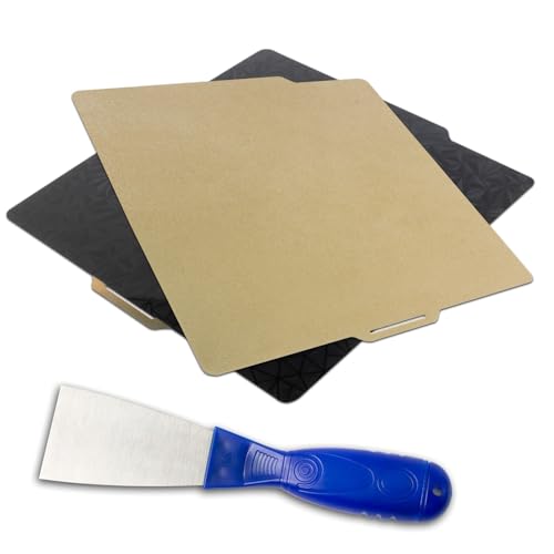 DERUC PEO+PET Druckplatte für Bambulab X1, X1C, X1E, P1P, P1S, A1, 257x257mm, PEO PET Druckbett Platte Federstahl Textured für Bambu Lab Build Plate 3D Drucker DERUC PEO+PET Druckplatte für Bambulab X1, X1C, X1E, P1P, P1S, A1, 257x257mm, PEO PET Druckbett Platte Federstahl Textured für Bambu Lab Build Plate 3D Drucker von DERUC
