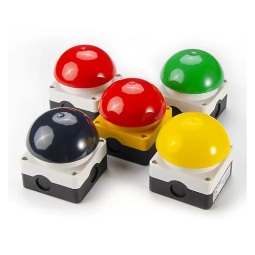 1/5/20 PCS Large Mushroom Head Hand Tap Foot Switch Self Resetting Self-locking Model With One Open And One Close IP67 DERYLFGND(Self-Locking Red,20 PCS_2NO) von DERYLFGND