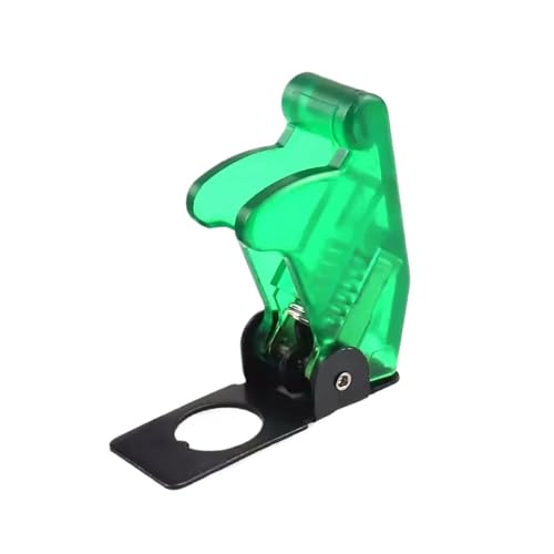 5/20Sets 20A 12V LED Toggle Switch Illuminated Toggle Switch Control ON/OFF + Aircraft Missile Style Flip Up Cover DERYLFGND(Green lid,20 Sets) von DERYLFGND