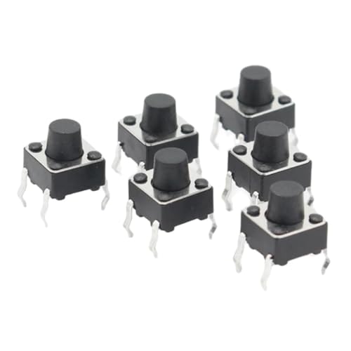 50pcs/lot 6x6x6.3MM 4PIN G89 Tactile Tact Push Button MicroSwitch Direct Plug-in Self-reset DIP DERYLFGND von DERYLFGND