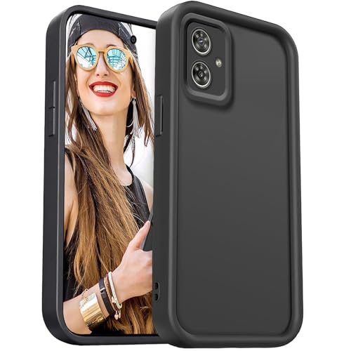 DESSEN Hülle für Motorola Moto G14 Handyhülle - Silikon Schutzhülle Stoßfest Kameraschutz Camera Protection Case Weiche TPU Bumper Cover, Schwarz von DESSEN