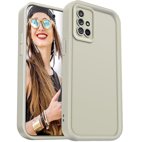 DESSEN Hülle für Samsung Galaxy A71 4G Handyhülle - Silikon Schutzhülle Stoßfest Kameraschutz Camera Protection Case Weiche TPU Bumper Cover, Weiß von DESSEN