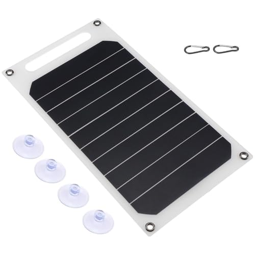 DEWIN Solarpanel, 10W Solar Panel Tragbares Outdoor IP64 Wasserdichtes Solarpanel Mobiles Ladegerät 5V USB-Ausgang für Camping von DEWIN