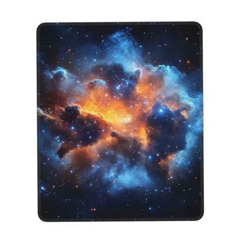 DFJMASFKOL Galaxy Gaming-Schreibtischunterlage, Nebel-Mauspad, Weltraum-Schreibtischunterlage für Mädchen, Frauen, Laptop, Computer, Tastatur und Mauspad, 21 x 26 cm von DFJMASFKOL