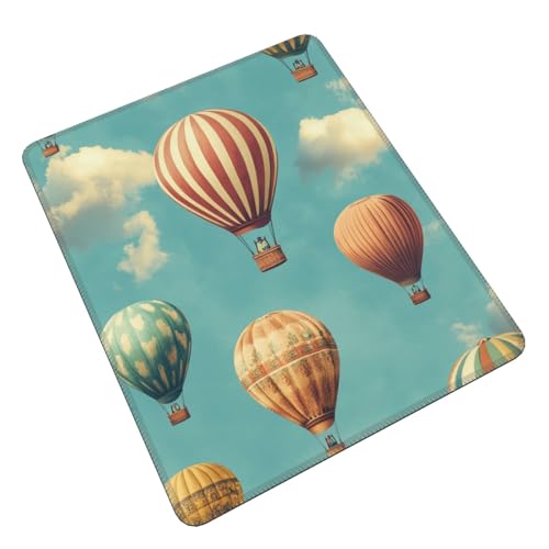 Mauspad mit bunten Heißluftballons, Heißluftballons, bunte Ballon-Schreibtischunterlage, Gaming-Schreibtischunterlage, Tastaturmatte für von DFJMASFKOL