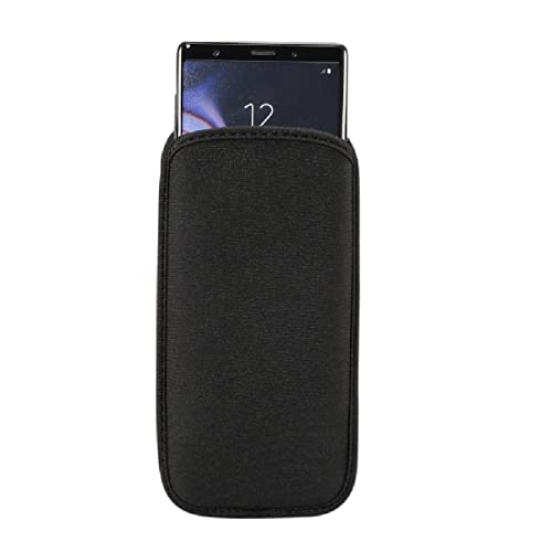 DFV mobile - wasserdichte und Stoßfeste Neopren Sockenhülle für Motorola Moto G14 (2023) - Schwarz von DFV mobile