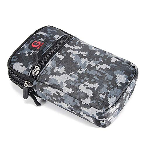 DFV mobile Mehrzweck Tarnung Gürteltasche Militär Marine für Sony Walkman NW-F885 (2013) - Schwarz (17.5 x 10 cm) von DFV mobile