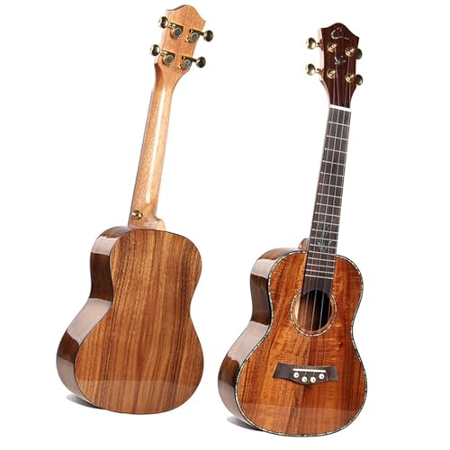 24-Zoll-Ukulele Aus Massivem Akazienholz Kleine Hawaiianische Holzgitarre Für Erlernen Des Musikinstrumentenspiels von DGRTYG