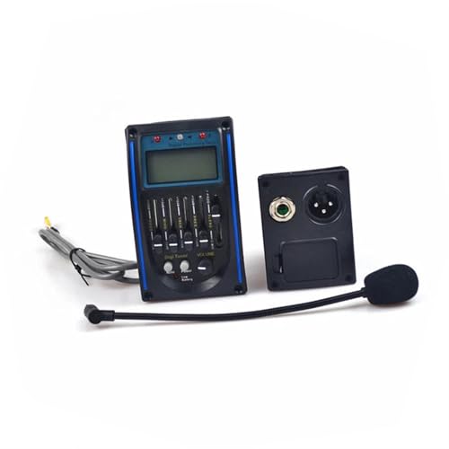 5-Band Mit Mikrofon Akustikgitarren-Tonabnehmer Gitarren-EQ Preamp EQ Equalizer Piezo Pickup Tuner LCD Für Akustikgitarre von DGRTYG