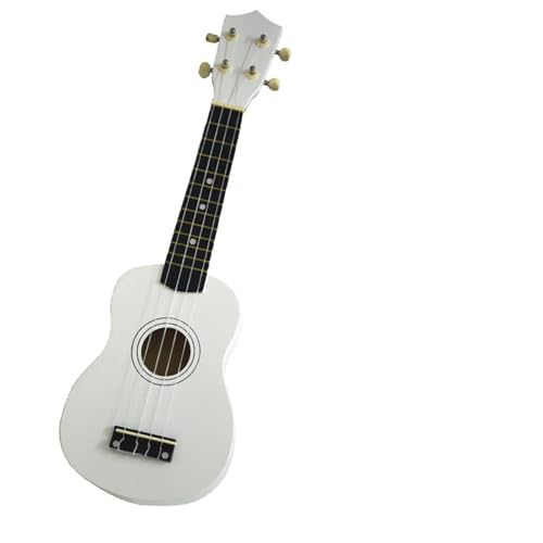 Bunte 21-Zoll-Ukulele-Anfänger-Holzgitarre Mit Vier Saiten Und Stimmgerät(White) von DGRTYG