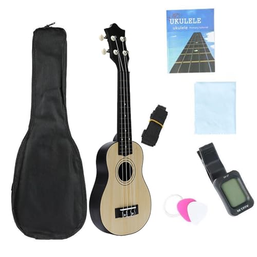 Voll Ausgestattete Ukulele Aus Kunststoffholz + Gigbag + Stimmgerät + Gurt + Tuch + Englisches Handbuch(7) von DGRTYG